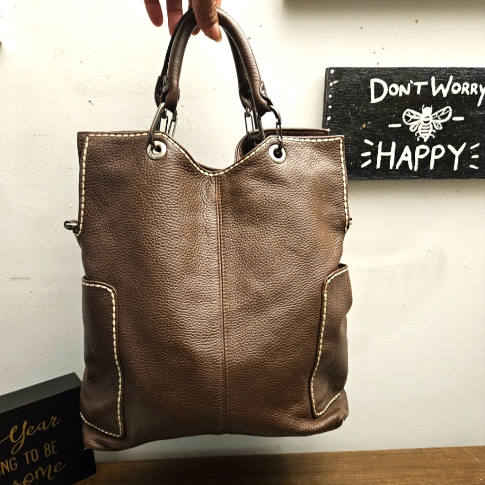 PLINIO VISONA Leather Hobo Bag